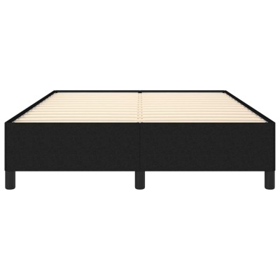 Estructura de cama de tela negro 140x190 cm