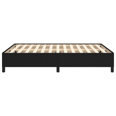 Estructura de cama de tela negro 140x190 cm