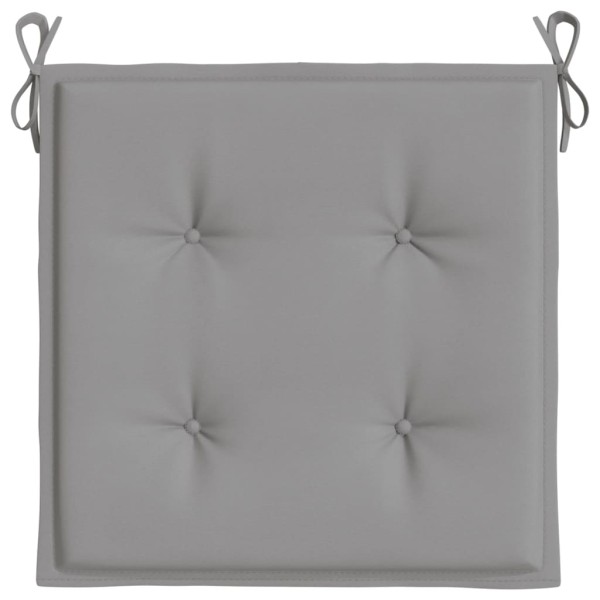 Cojines de silla de jardín 2 uds tela Oxford gris 40x40x3 cm