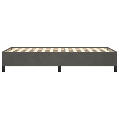 Estructura de cama de terciopelo gris oscuro 80x200 cm