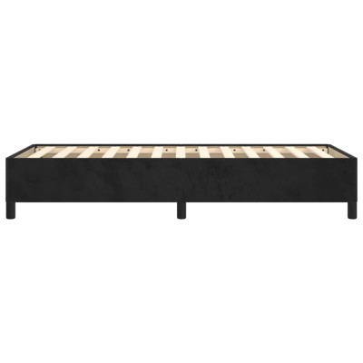 Estructura de cama de terciopelo negro 90x190 cm