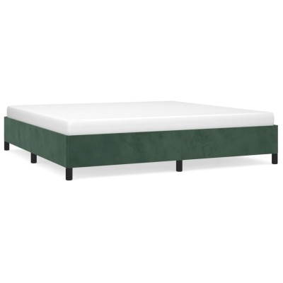 Estructura de cama de terciopelo verde 200x200 cm