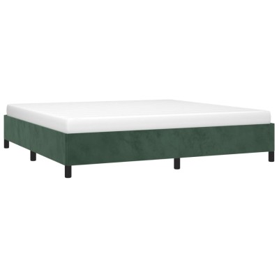 Estructura de cama de terciopelo verde 200x200 cm