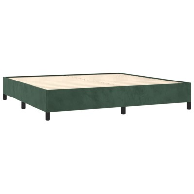 Estructura de cama de terciopelo verde 200x200 cm