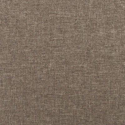 Estructura de cama con cabecero de tela gris taupe 200x200 cm