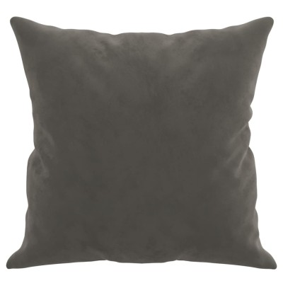 Cojines decorativos 2 uds terciopelo gris oscuro 40x40 cm