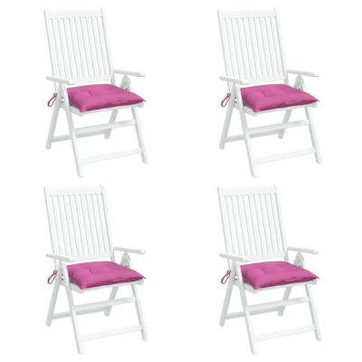 Cojines de silla de jardín 4 uds tela Oxford rosa 50x50x7 cm