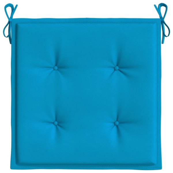 Cojines de silla de jardín 2 uds tela Oxford azul 40x40x3 cm