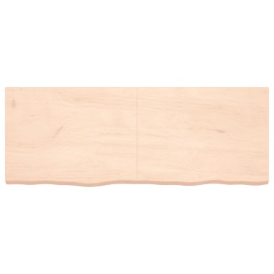 Estante de pared madera maciza roble sin tratar 160x60x(2-6) cm