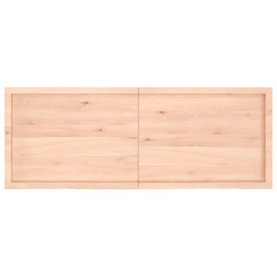 Estante de pared madera maciza roble sin tratar 160x60x(2-6) cm