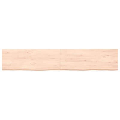 Estante de pared madera maciza roble sin tratar 160x30x(2-4) cm