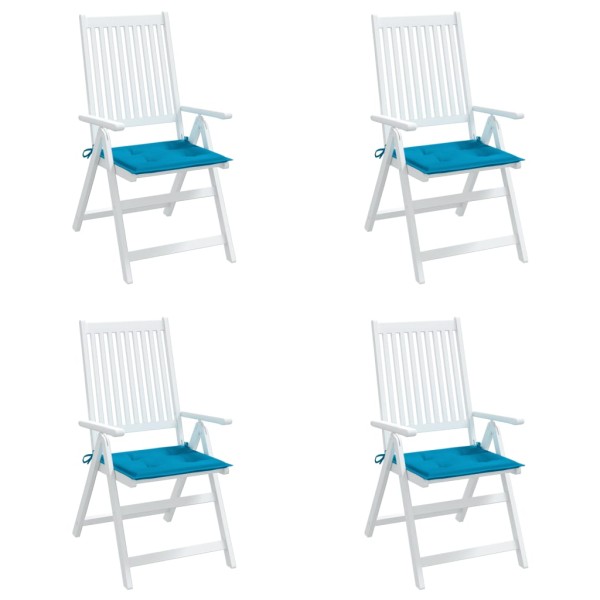 Cojines de silla de jardín 4 uds tela Oxford azul 50x50x3 cm