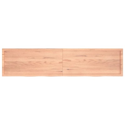 Estante pared madera roble tratada marrón claro 220x50x(2-6) cm