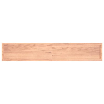 Estante pared madera roble tratada marrón claro 220x40x(2-6) cm