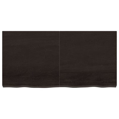 Estante pared madera roble tratada marrón oscuro 120x60x(2-6)cm