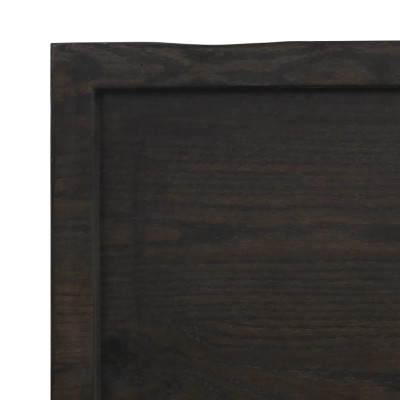 Tablero mesa madera tratada borde vivo marrón 60x40x(2-6) cm