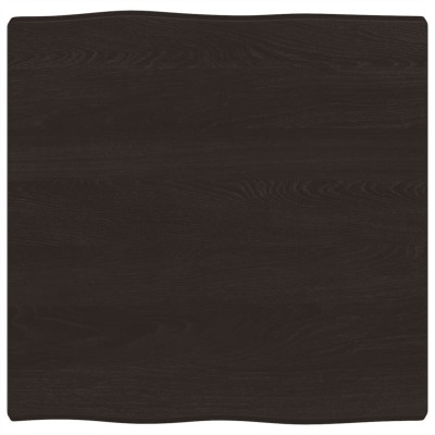 Tablero mesa madera tratada borde vivo marrón 60x60x(2-4) cm