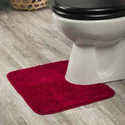 Alfombra de baño con pedestal Doux Sealskin roja 294428459, 45 x 50 cm