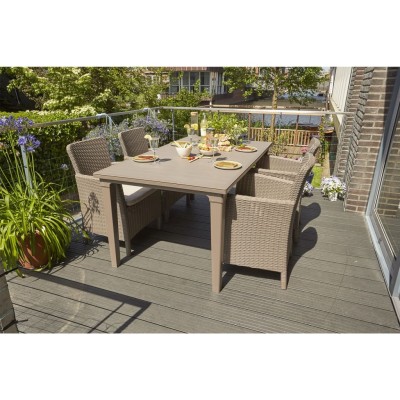 Keter Silla de comedor de jardín Trenton capuchino 226454