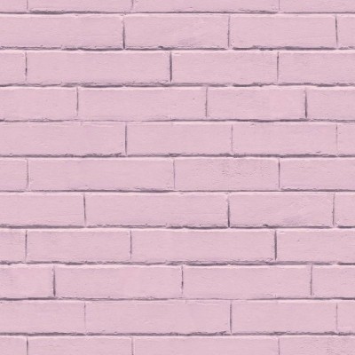 Good Vibes Papel de pared Brick Wall rosa