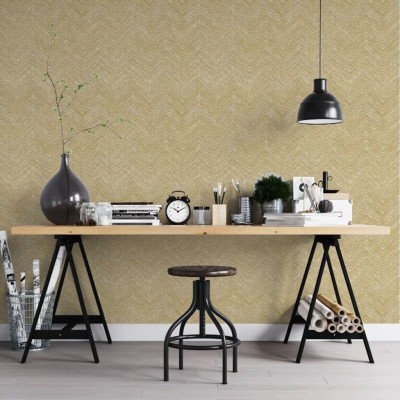 Topchic Papel de pared Herringbone beige