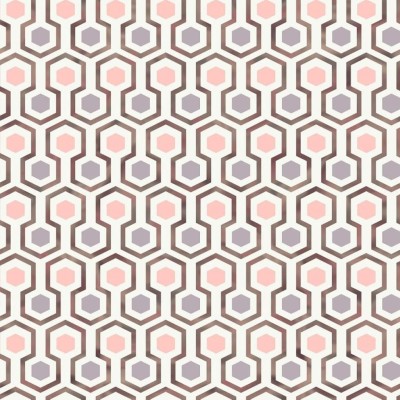 Noordwand Papel de pared Good Vibes Hexagon Pattern rosa y