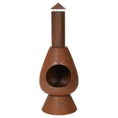 ProGarden Chimenea con tubo Ambient color óxido 110 cm