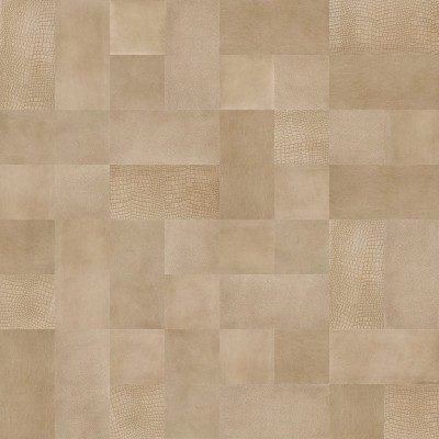 WallArt Paneles de pared de cuero Borret beige arena 32 piezas