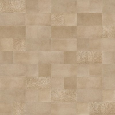 WallArt Paneles de pared de cuero Borret beige arena 32 piezas