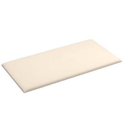 Paneles de pared 12 uds terciopelo crema 30x15 cm 0,54 m²