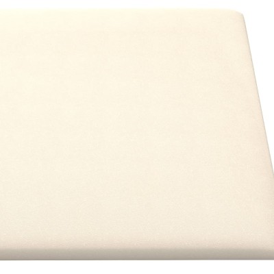 Paneles de pared 12 uds terciopelo crema 30x15 cm 0,54 m²