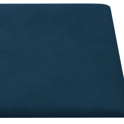 Paneles de pared 12 uds terciopelo azul 60x30 cm 2,16 m²