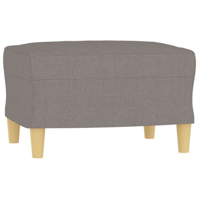 Sillón con taburete tela gris taupe 60 cm