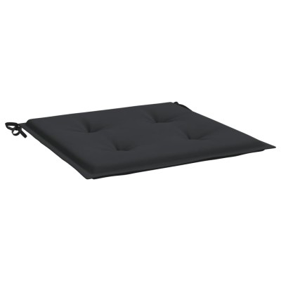 Cojines de silla de jardín 4 uds tela Oxford negro 50x50x3 cm