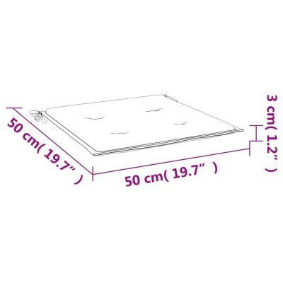 Cojines silla de jardín 4 uds tela Oxford antracita 50x50x3 cm