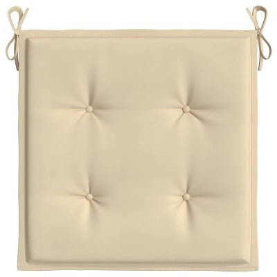 Cojines de silla de jardín 4 uds tela Oxford beige 50x50x3 cm