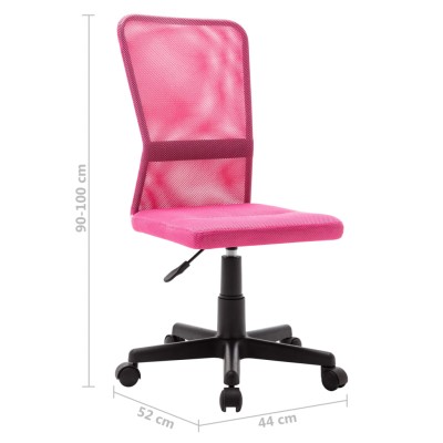 Silla de oficina de tela de malla rosa 44x52x100 cm