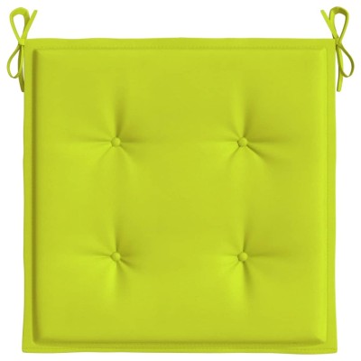 Cojines de silla de jardín 4 uds tela Oxford verde 40x40x3 cm