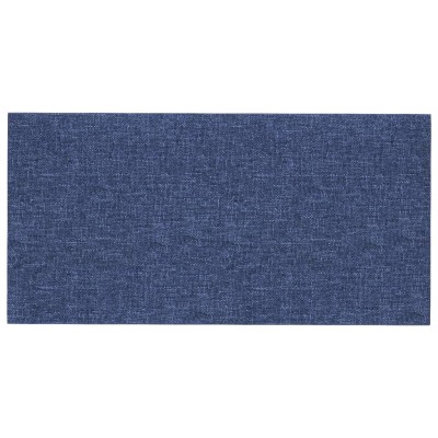 Paneles de pared 12 uds tela azul 60x30 cm 2,16 m²