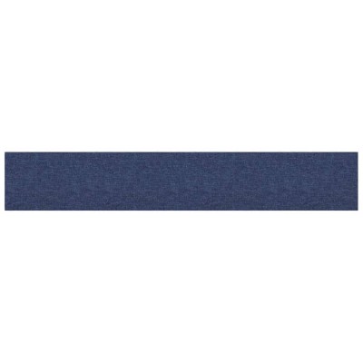 Paneles de pared 12 uds tela azul 90x15 cm 1,62 m²