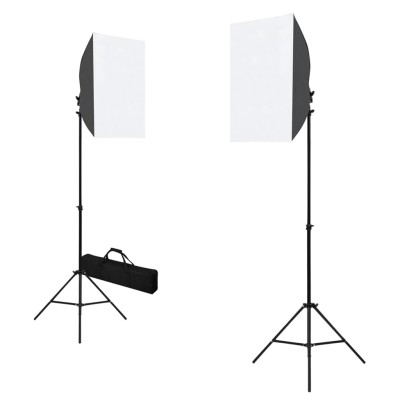 Kit de estudio fotográfico con luces softbox y fondo