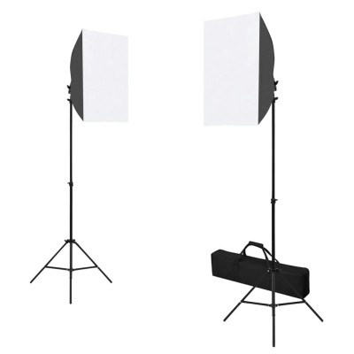 Kit de estudio fotográfico con luces softbox, fondo y reflector