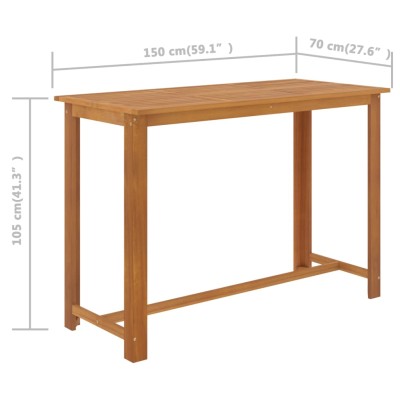 Conjunto de bar para jardín 7 piezas con cojines marrón