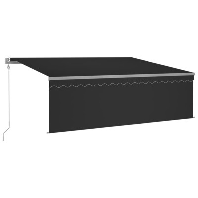 Toldo automático persiana LED y sensor viento antracita 4,5x3 m