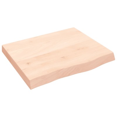 Tablero de mesa madera maciza roble sin tratar 60x50x(2-6) cm