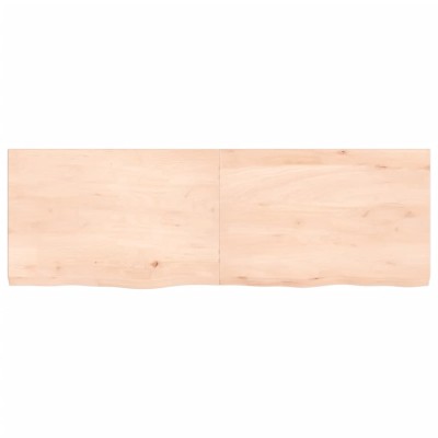 Tablero de mesa madera maciza roble sin tratar 120x40x(2-4) cm