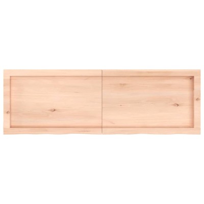 Tablero de mesa madera maciza roble sin tratar 120x40x(2-4) cm