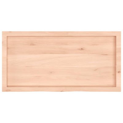 Tablero de mesa madera maciza roble sin tratar 100x50x(2-4) cm