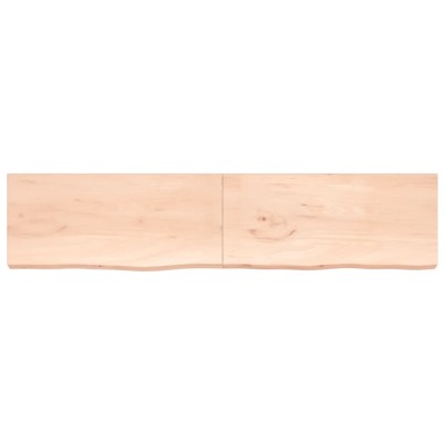 Tablero de mesa madera maciza roble sin tratar 220x50x(2-6) cm