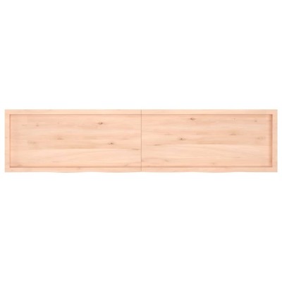 Tablero de mesa madera maciza roble sin tratar 220x50x(2-6) cm